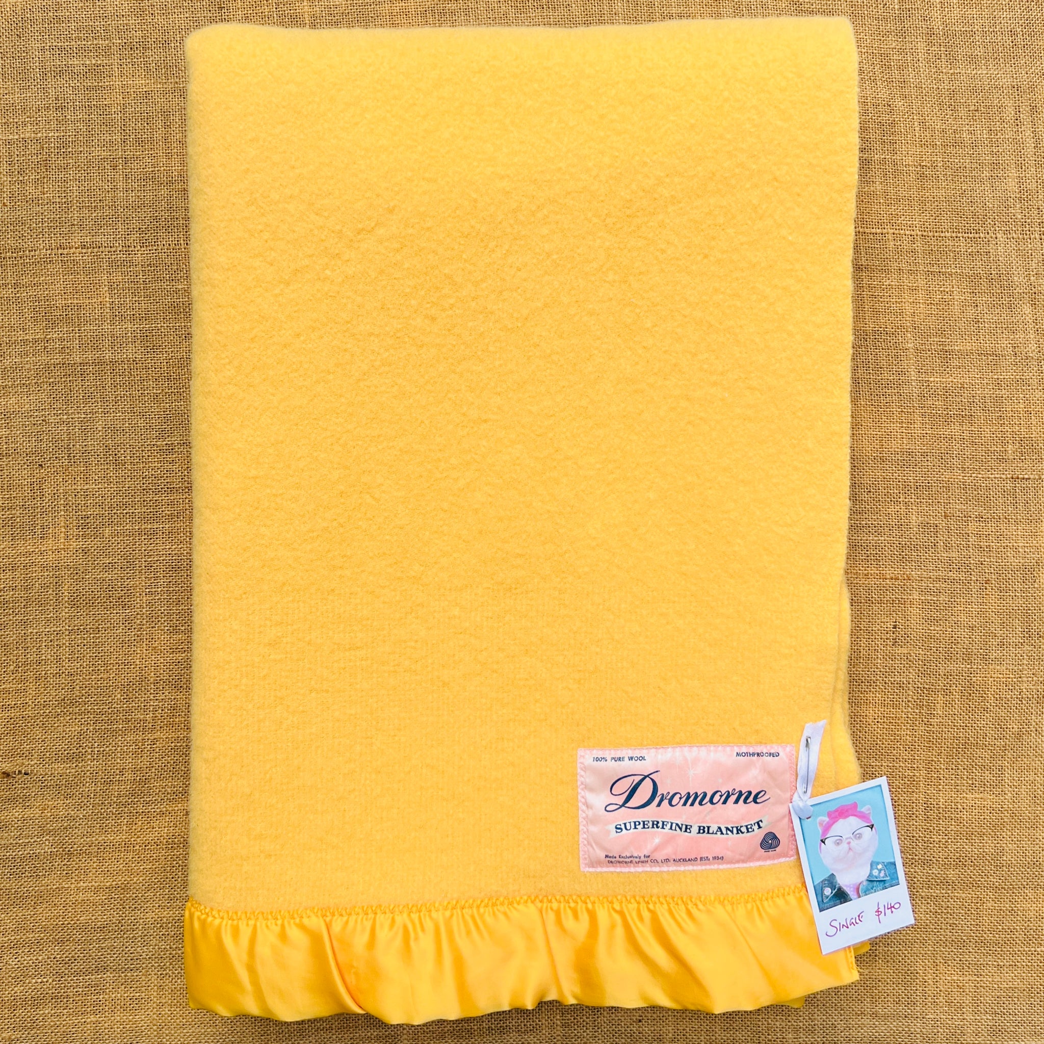 Ultra Bright SINGLE Wool Blanket from Dromorne with Satin Trim – Fresh ...