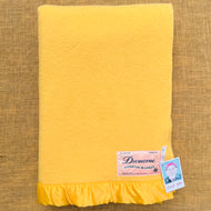 Ultra Bright SINGLE Wool Blanket from Dromorne with Satin Trim