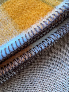 Extra Bright Golds & Brown SINGLE New Zealand Wool Blanket