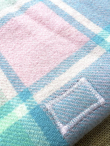 Soft Pastel Onehunga Princess DOUBLE/QUEEN Lightweight New Zealand Wool Blanket.