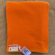 Ultra Bright Orange SINGLE New Zealand Wool Blanket