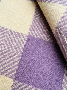 Lavender & Cream Twill SINGLE Daylesford NZ Wool Blanket