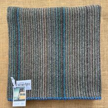 Load image into Gallery viewer, Blue Grey Multicolour Yarn Blanket SINGLE Campfire New Zealand Wool Blanket
