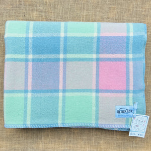 Soft Pastel Onehunga Princess DOUBLE/QUEEN Lightweight New Zealand Wool Blanket.