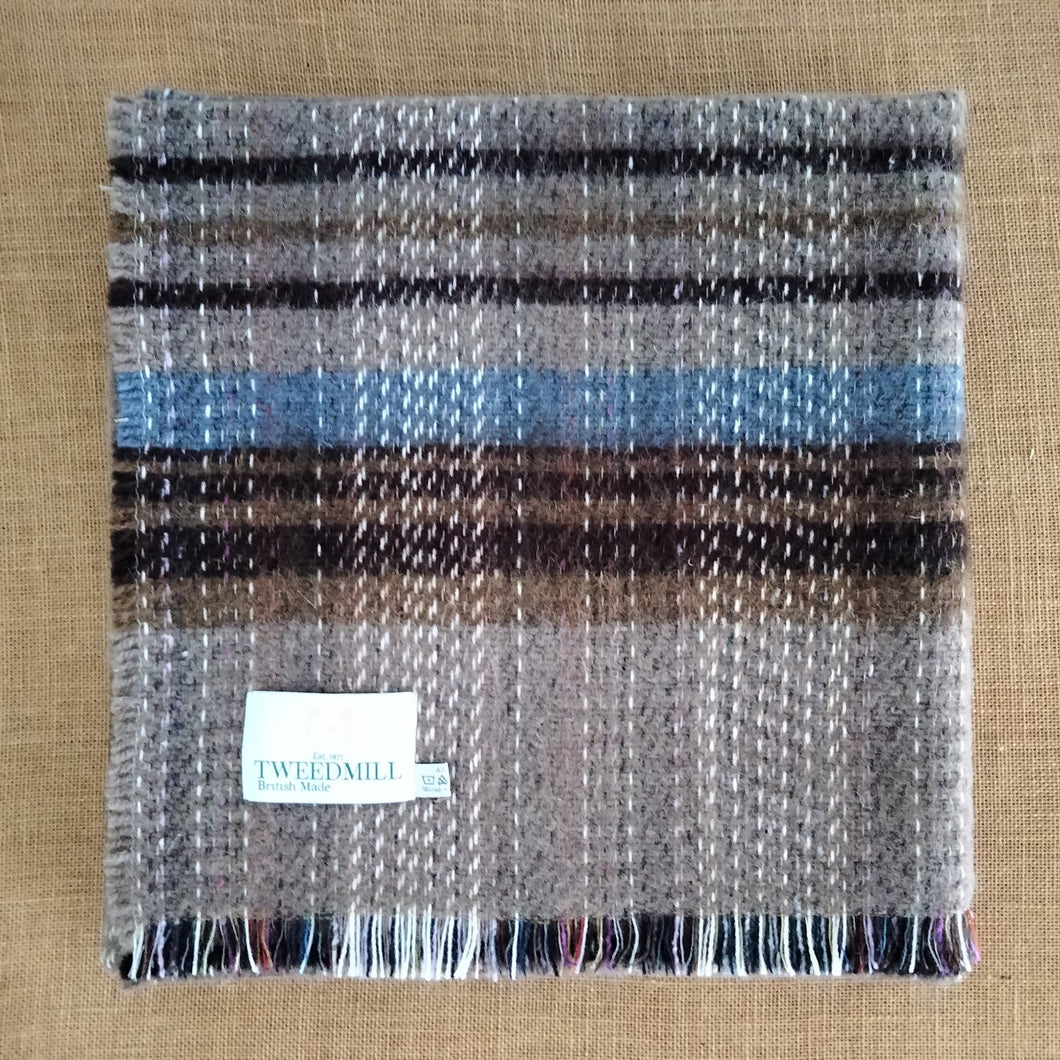 'DARK' TWEEDMILL British Made NEW Wool Blanket LARGE THROW Size (Copy)