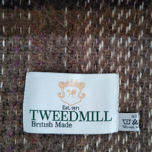 'DARK' TWEEDMILL British Made NEW Wool Blanket LARGE THROW Size (Copy)