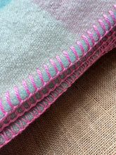 Load image into Gallery viewer, Check Pastel DOUBLE New Zealand Wool Blanket

