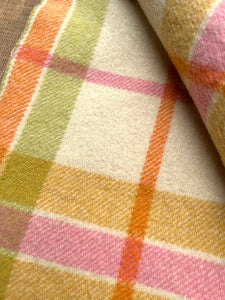 DREAMWARM with this Retro SINGLE Blanket in lovely spring colours.