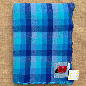 UNION STEAMSHIP TurquoiseSINGLE New Zealand Wool Blanket COLLECTIBLE