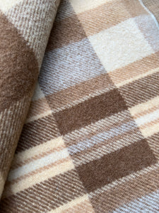 Ultra Fluffy Naturals SINGLE Retro New Zealand Wool Blanket