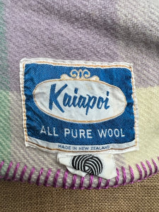 Kaiapoi Pastel Check SINGLE New Zealand Wool Blanket