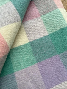 Kaiapoi Pastel Check SINGLE New Zealand Wool Blanket