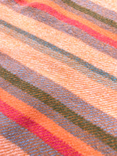 Load image into Gallery viewer, Bright orange stripe retro SINGLE New Zealand wool blanket
