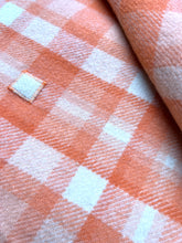 Load image into Gallery viewer, Orange Check DOUBLE New Zealand wool blanket *BARGAIN SPECIAL*
