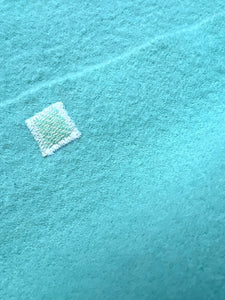 Soft mint solid colour SINGLE New Zealand wool blanket