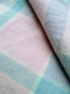 Soft Pastel Onehunga Princess DOUBLE/QUEEN Pure New Zealand Wool Blanket.