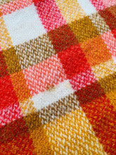 Load image into Gallery viewer, Ultra Bright Retro Orange DOUBLE Pure New Zealand Wool Blanket.
