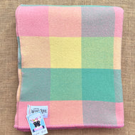 Light and Bright Candy Coloured SINGLE New Zealand Wool Blanket.