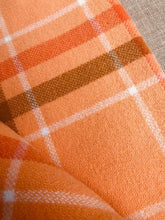 Load image into Gallery viewer, AS NEW Soft and Vibrant Orange SINGLE Wondawarm Farmers Blanket - Fresh Retro Love NZ Wool Blankets
