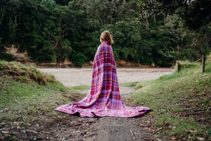 "Purple Rain" (New Wool) SINGLE New Zealand Wool Blanket