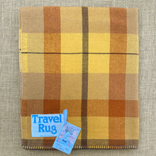 Load image into Gallery viewer, Vintage TRAVEL RUG Unusual hessian type weave
