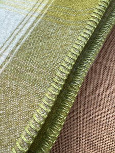 Bright Gorgeous Olive/Apple DOUBLE New Zealand Blanket
