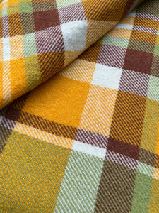 Gorgeous Autumn Tones QUEEN New Zealand Wool Blanket