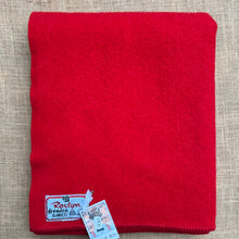 Load image into Gallery viewer, Fire Engine Red SINGLE Pure Wool Blanket
