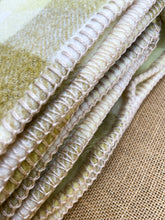 Load image into Gallery viewer, Olive, Lemon &amp; Cream  DOUBLE New Zealand Wool Blanket
