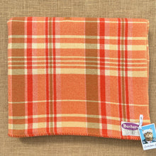 Load image into Gallery viewer, Lightweight Retro Orange DOUBLE New Zealand Wool Blanket (with label)
