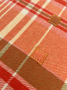 Lightweight Retro Orange DOUBLE New Zealand Wool Blanket (with label)