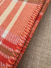 Load image into Gallery viewer, Lightweight Retro Orange DOUBLE Pure New Zealand Wool Blanket.
