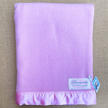 Load image into Gallery viewer, Bubblegum Pink SINGLE Wool Blanket from Dromorne with Satin Trim
