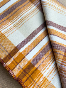 Retro Browns QUEEN SHEPHERD New Zealand Wool blanket