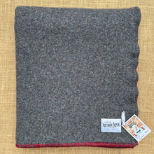 Load image into Gallery viewer, Thick and Heavy Grey Army SINGLE New Zealand Wool Blanket

