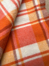 Load image into Gallery viewer, Bright Retro Orange SINGLE New Zealand Wool Blanket
