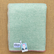 Vintage Softie Mint SINGLE New Zealand Wool Blanket