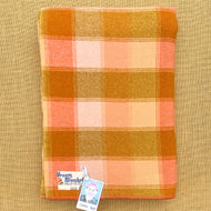 Salmon and Olive Favourite! SINGLE New Zealand MOSGIEL Wool Blanket