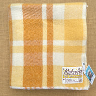GALAXIE Golden Plaid SMALL SINGLE New Zealand Wool Blanket
