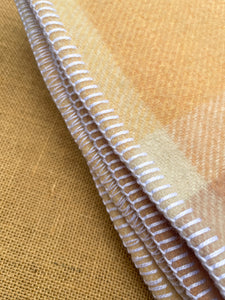 Peachy Neutrals SMALL SINGLE New Zealand Wool Blanket