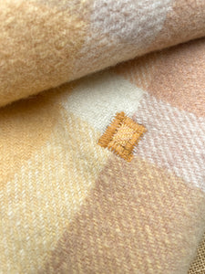 Peachy Neutrals SMALL SINGLE New Zealand Wool Blanket