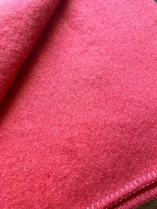 Vintage Coral UK Walshs DOUBLE Wool Blanket