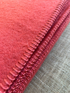Vintage Coral UK Walshs DOUBLE Wool Blanket