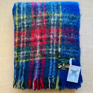 Scott Country Tartan Plaid THROW Scottish MOHAlR Blanket