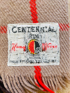 Handwoven Centennial Canterbury TRAVEL RUG New Zealand Wool Blanket