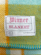 Load image into Gallery viewer, WINNER Bright Plaid SINGLE New Zealand Wool Blanket
