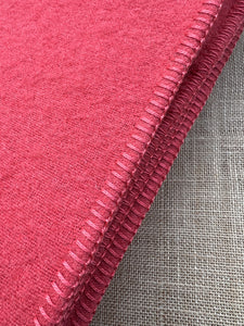 Super Soft Salmon Pink DOUBLE Pure Wool Blanket
