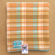 Retro Orange Multi Colour SMALL SINGLE/THROW New Zealand Wool Blanket