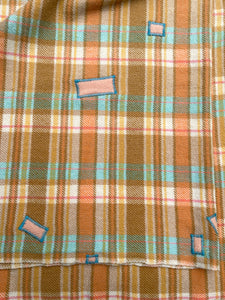 Retro Orange Multi Colour SMALL SINGLE/THROW New Zealand Wool Blanket