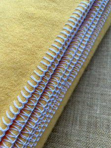 Sunshine Yellow DOUBLE/QUEEN Pure New Zealand Wool Blanket